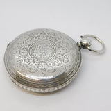 Victorian Large Sterling Silver Full-Hunter Pocket Watch Antique 1897 Chester