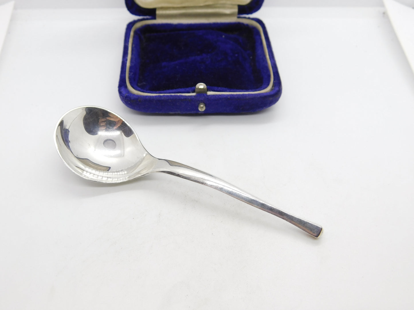 Cecil Frederick Colyer Sterling Silver Modernist Tea Caddy Spoon 1978 Edinburgh