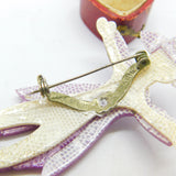 Fashionable Lady In Purple Lea Stein Paris Brooch Pin Vintage c1960