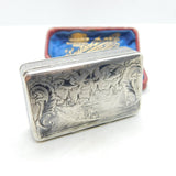 Victorian Russian 84 .875 Silver & Niello Enamel Snuff Box City Scene Moscow