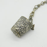 19th Century French Silver Plated Multi-Tool Sewing Chatelaine Antique c1860