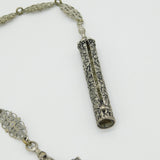 19th Century French Silver Plated Multi-Tool Sewing Chatelaine Antique c1860