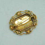 Edwardian Boxed 9ct Gold Enamel & Sapphire Mayoress of Gloucester Brooch Antique