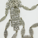 19th Century French Silver Plated Multi-Tool Sewing Chatelaine Antique c1860
