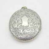 Victorian Large Aesthetic Sterling Silver Sweetheart Locket Antique c1880
