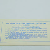 Original Boxed M.B.E Medal King George V Sterling Silver c1935 Antique