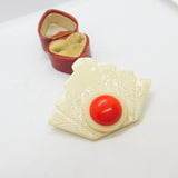 Iconic Art Deco Symbol Lea Stein Paris Brooch Pin Vintage c1960