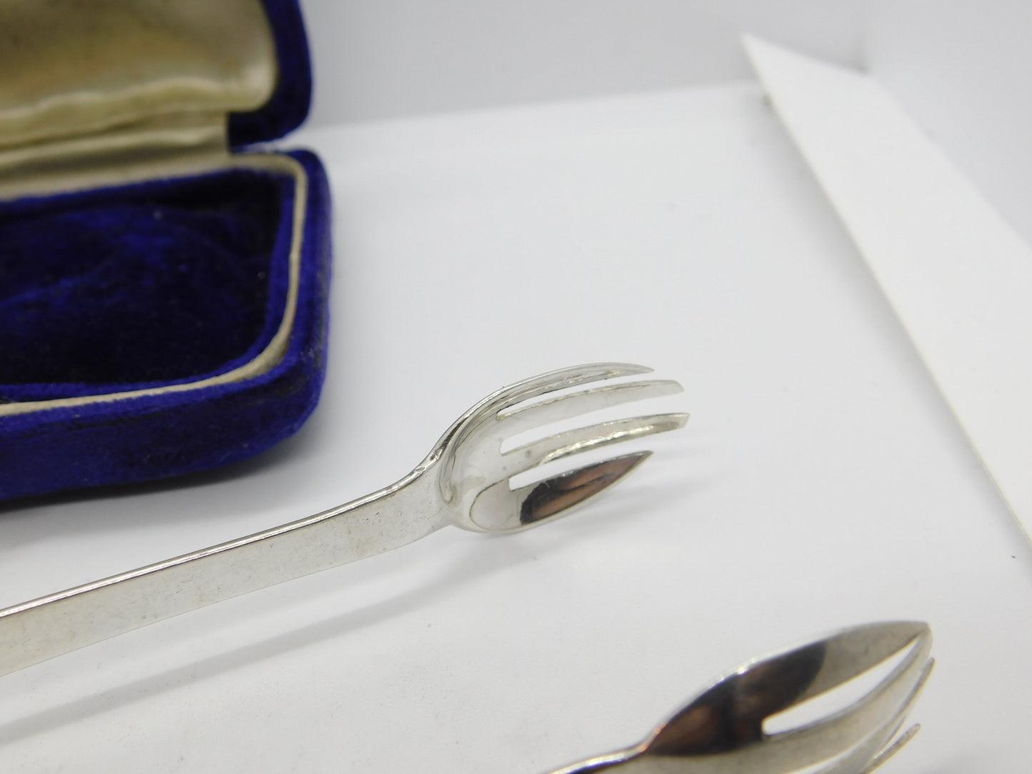 Georgian Sterling Silver Fork End Anchovy Tongs 1798 London George Deighton