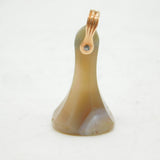 George III 9ct Rose Gold Carved Agate Trumpet Intaglio Fob Seal Antique c1800