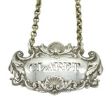 Victorian Sterling Silver Claret Wine Decanter Label Antique 1838 London