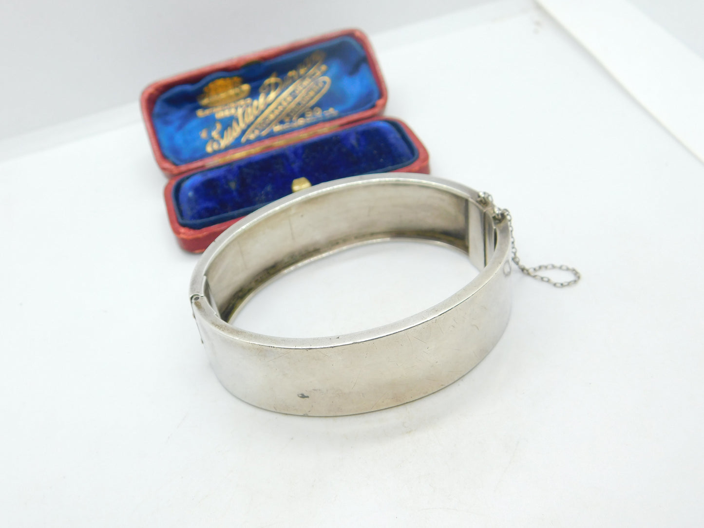 Aesthetic Movement Victorian Sterling Silver & 9ct Gold Bangle Antique c1880