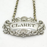 Victorian Sterling Silver Claret Wine Decanter Label Antique 1838 London