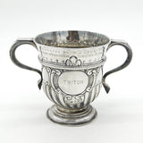 George I Sterling Silver Fleur-de-Lis Loving Cup Antique c1721 Thomas Tearle London