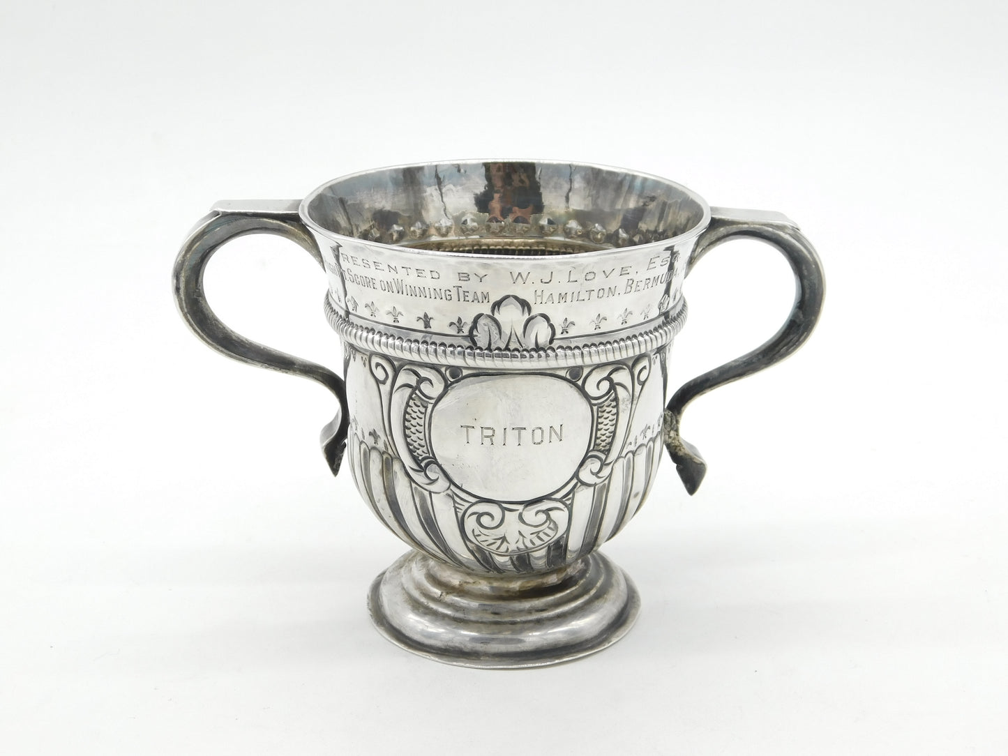 George I Sterling Silver Fleur-de-Lis Loving Cup Antique c1721 Thomas Tearle London