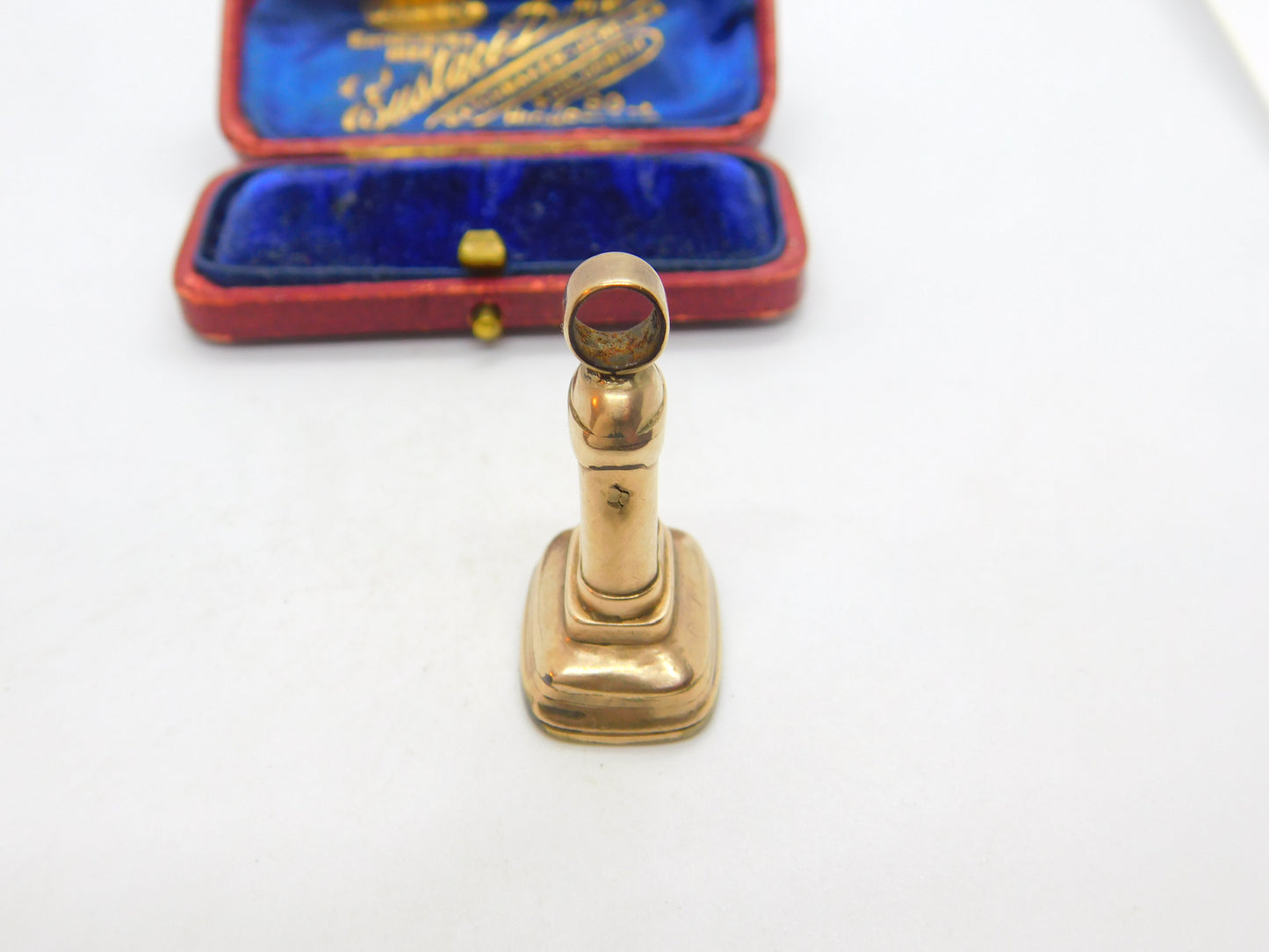 Victorian Large Rolled Gold Carved Carnelian Intaglio Fob Seal Antique c1860