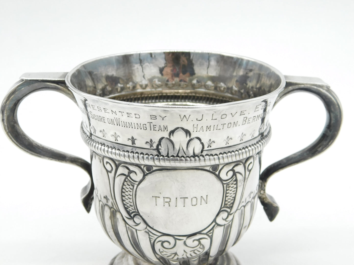 George I Sterling Silver Fleur-de-Lis Loving Cup Antique c1721 Thomas Tearle London