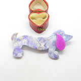 Dachshund Sausage Dog Lea Stein Paris Brooch Pin Vintage c1960
