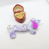 Dachshund Sausage Dog Lea Stein Paris Brooch Pin Vintage c1960