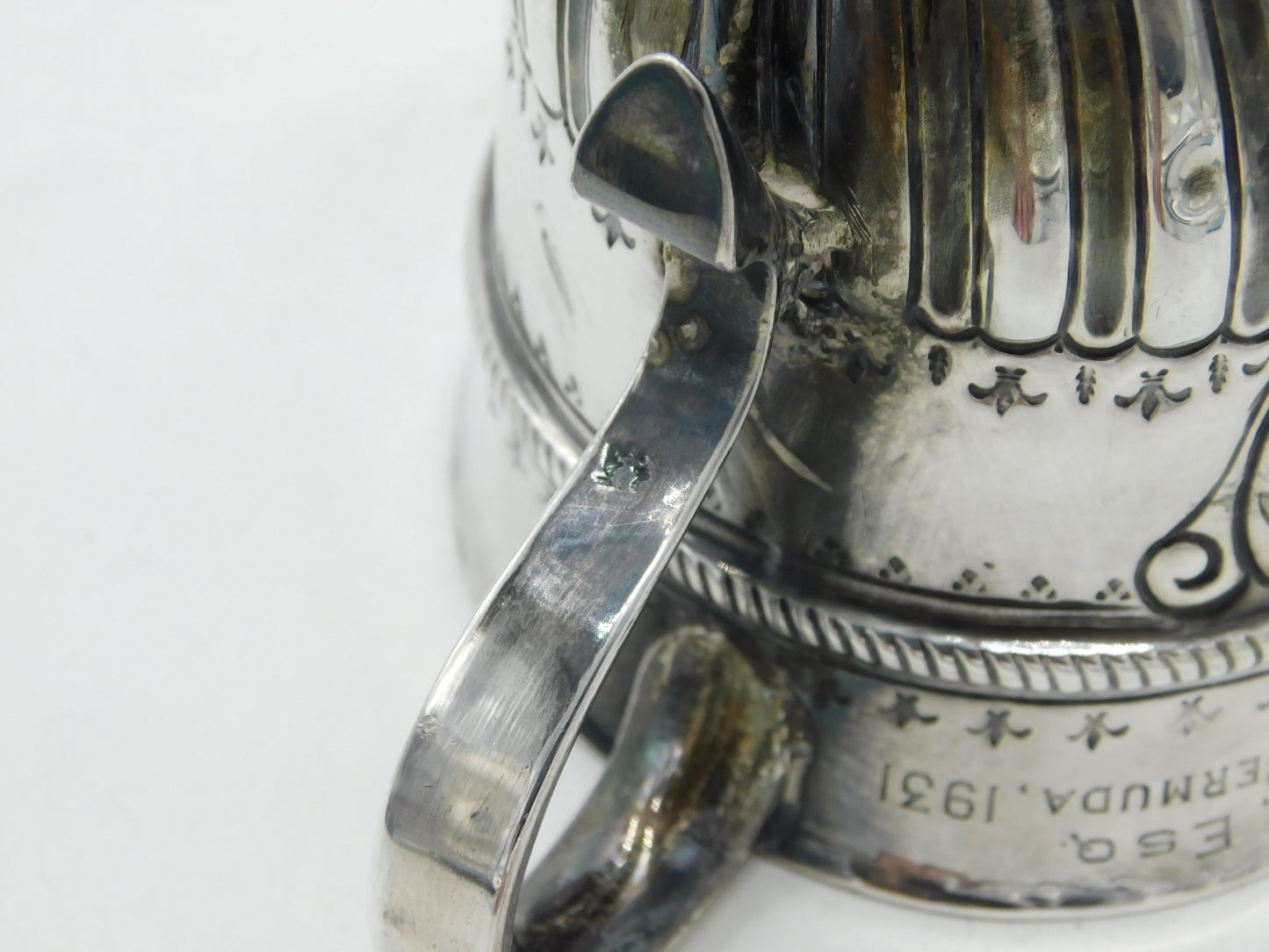 George I Sterling Silver Fleur-de-Lis Loving Cup Antique c1721 Thomas Tearle London