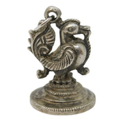 19th Century Indian Hindu Cast Sterling Silver God Charm Pendant Antique c1890