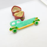 Motor Car Vehicle Lea Stein Paris Brooch Pin Vintage c1960