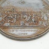 French Revolution Uniface Medallion 'Arrivèe Du Roi A Paris' Antique 1789