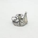 Victorian Sterling Silver Art Nouveau Leaf Pattern Chamberstick c1880 Antique