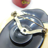 Lea Stein Paris Marked Ladybird Bug Brooch Pin Vintage c1960