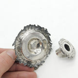 Victorian Sterling Silver Art Nouveau Leaf Pattern Chamberstick c1880 Antique