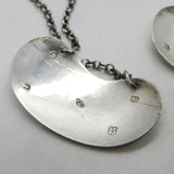 Pair Georgian Sterling Silver Bright Cut Decanter Labels Madeira & Sherry 1825