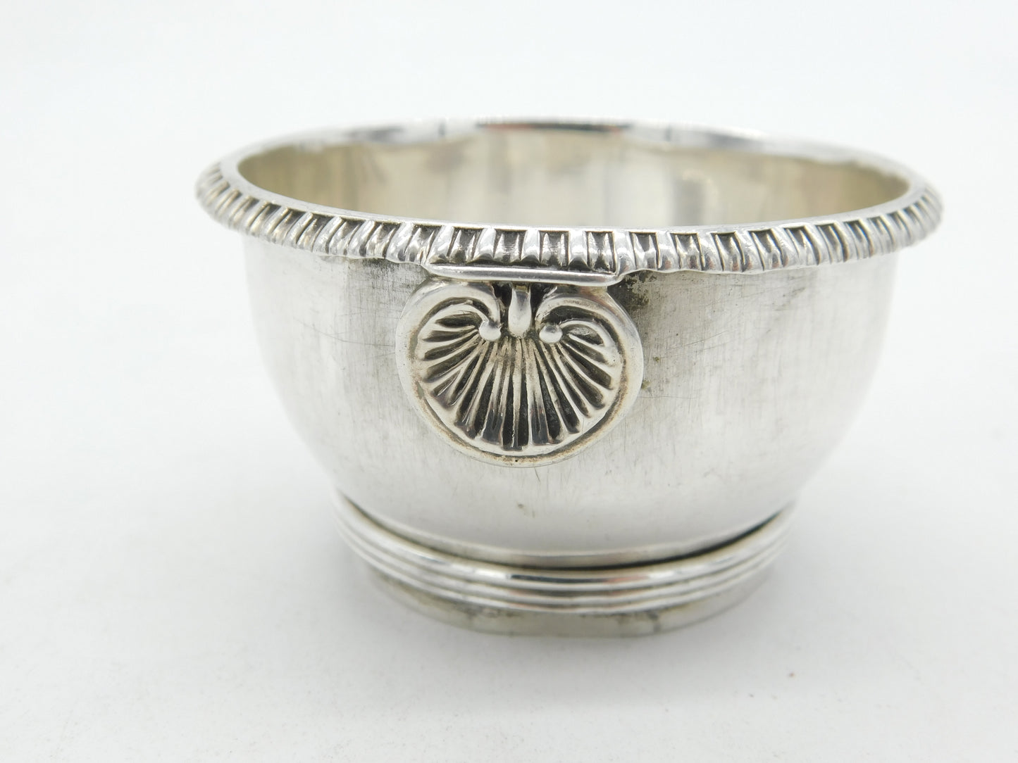 Georgian Sterling Silver Scallop Pattern Wine Strainer Bowl c1810 London Antique