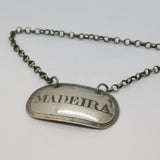 George IV Sterling Silver Madeira Wine Decanter Label Antique 1823 London