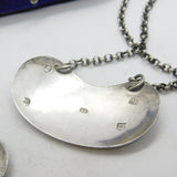 Pair Georgian Sterling Silver Bright Cut Decanter Labels Madeira & Sherry 1825