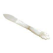 19th Century Carved Mother of Pearl Floral Letter Opener Antique c1860