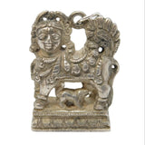 19th Century Indian Cast Sterling Silver Hindu God Charm Pendant Antique c1890