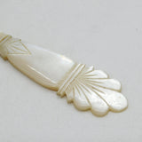 19th Century Carved Mother of Pearl Floral Letter Opener Antique c1860