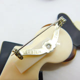 Lady in Beret Lea Stein Paris Brooch Pin Vintage c1960