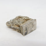 19th Century Indian Cast Sterling Silver Hindu God Charm Pendant Antique c1890