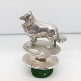Victorian Large Cast Sterling Silver Collie Dog Trophy Finial Antique 1870 London