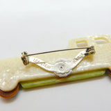Motor Car Vehicle Lea Stein Paris Brooch Pin Vintage c1960