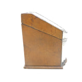 Edwardian Sterling Silver Mounted Leather Desk Tidy Antique 1904 London