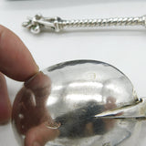 Victorian Boxed Pair Dutch Sterling Silver Apostle Serving Spoons 1845 Antique