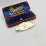 Victorian Two-Tone Gold & Sterling Silver Sweetheart Brooch Antique 1899 Chester