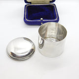 Georgian Sterling Silver Minimal Trinket Pot or Snuff Box 1818 Joseph Angell II
