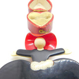 Girl in Dress & Hat Lea Stein Paris Brooch Pin Vintage c1960