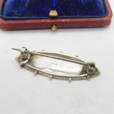 Victorian Two-Tone Gold & Sterling Silver Sweetheart Brooch Antique 1899 Chester