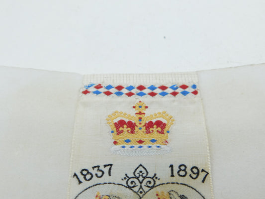 Original Queen Victoria Diamond Jubilee Stevengraph Bookmark 1897 Antique