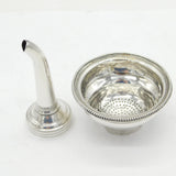 George III Sterling Silver Crested Wine Funnel Antique 1782 London