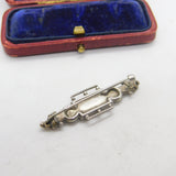 Victorian Sterling Silver 'Baby' Christening Brooch Antique c1890