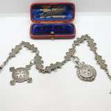 Sterling Silver St. John's Ambulance 'Joseph Jackson' Watch Chain Antique 1909-1917 Fobs & Dates